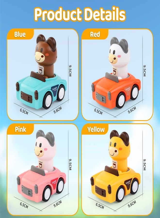 SUPVIB Press to Go Car Toys for Toddlers 1-3, Animal Baby Car Toys,Gifts for One Year Old Boys,Infant Play Vehicle Set for 6-9-12-18 Months,1st Birthday Valentine's Day Gift for 1-2 Years Old Boy Girl - Image 3